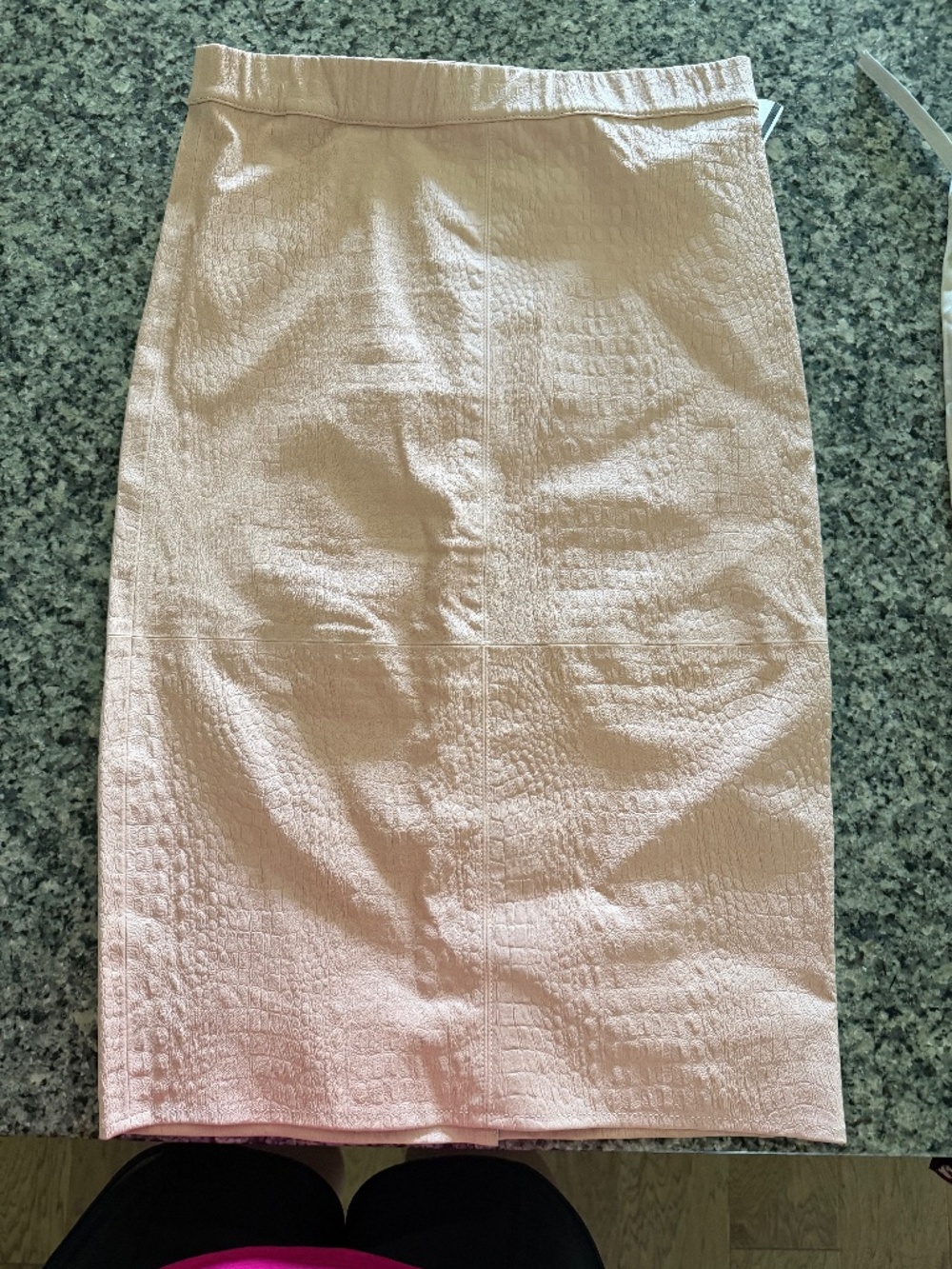 AS by DF leather midi skirt